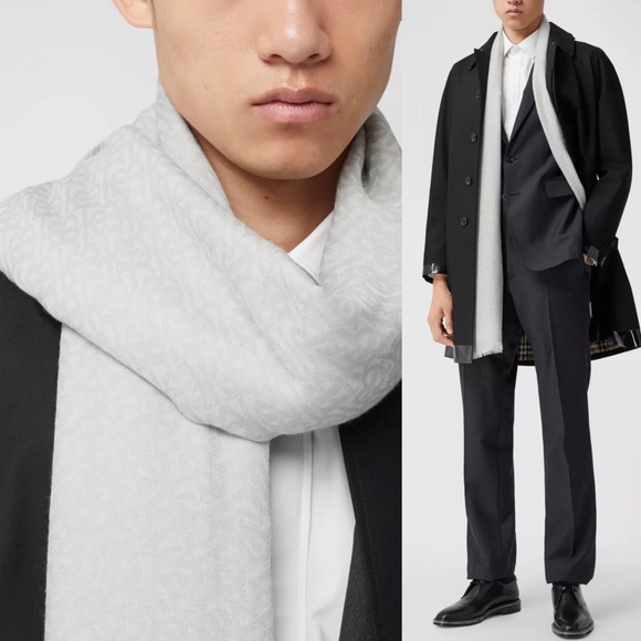 Burberry - Monogram Wool Silk Jacquard Scarf - Picture 4 of 14